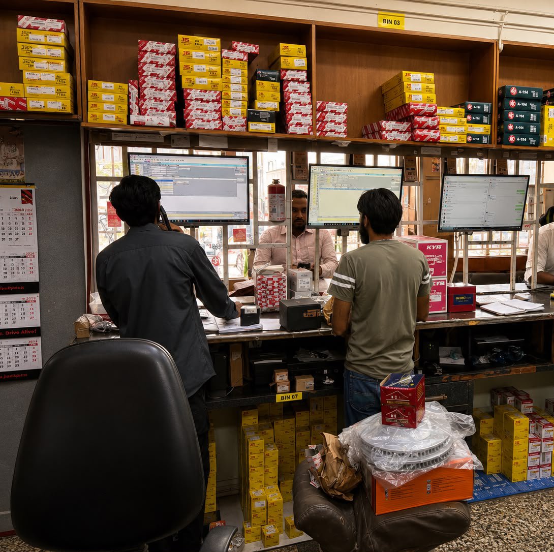 SAF Auto Spares sales counter