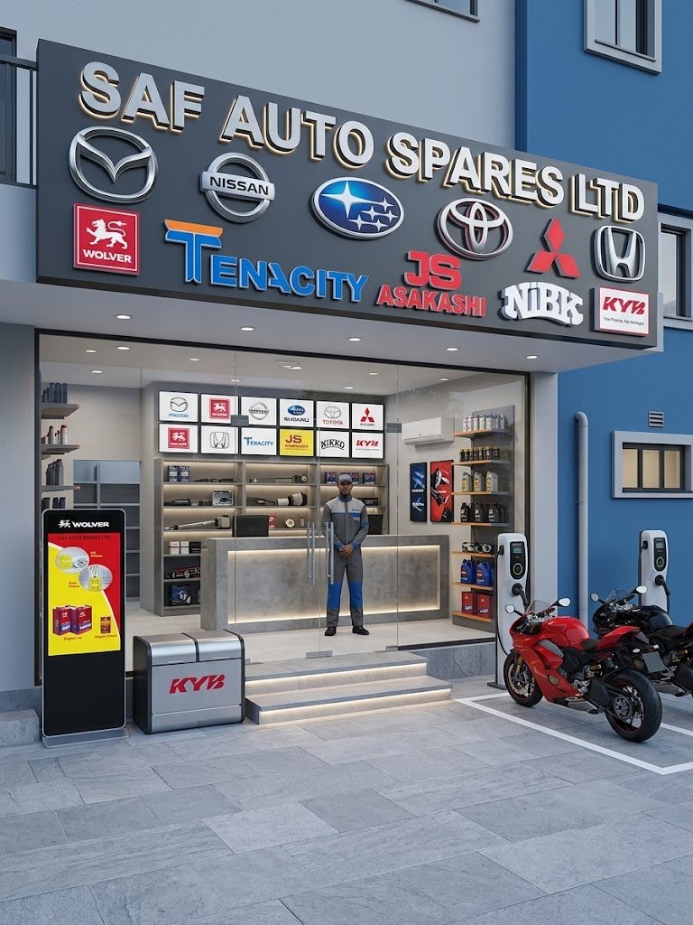 SAF Auto Spares shopfront, Nairobi Industrial Area
